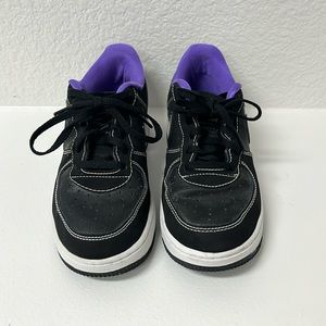 Black and Purple Nike Shoes